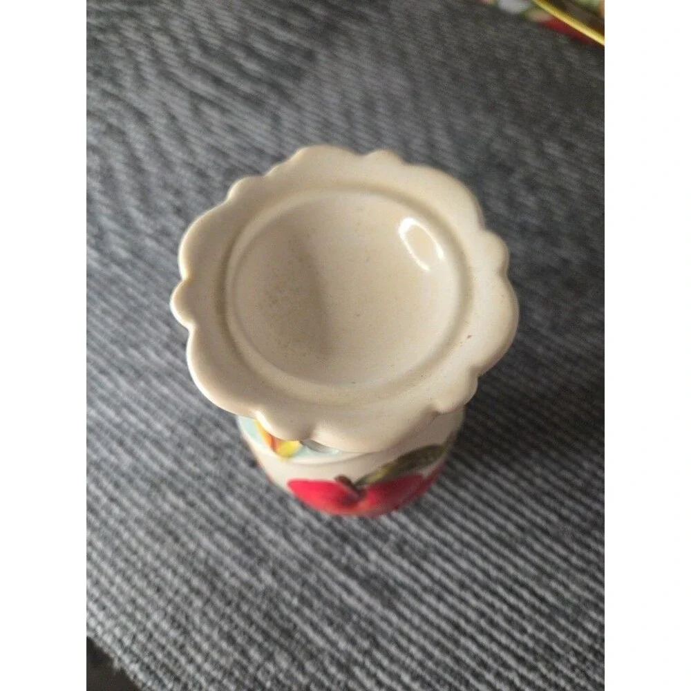 Yankee Candle Ceramic Wax Tart Warmer Discontinued Fall Apple And Leaves Pattern